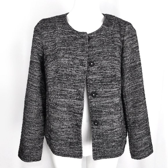 J Jill Tweed Wool Blend Jacket 